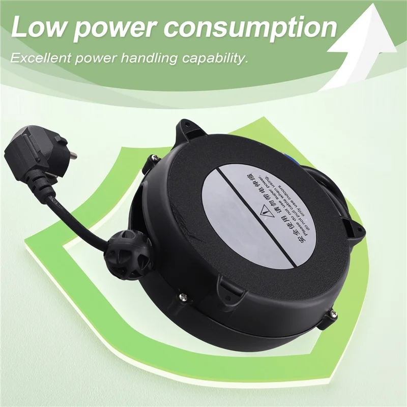 A74U Small Automatic Retractable Wire Winding Device Retractable Storage Reel Automatic Winding Reel 3 cores 0.75m² 4.5 m