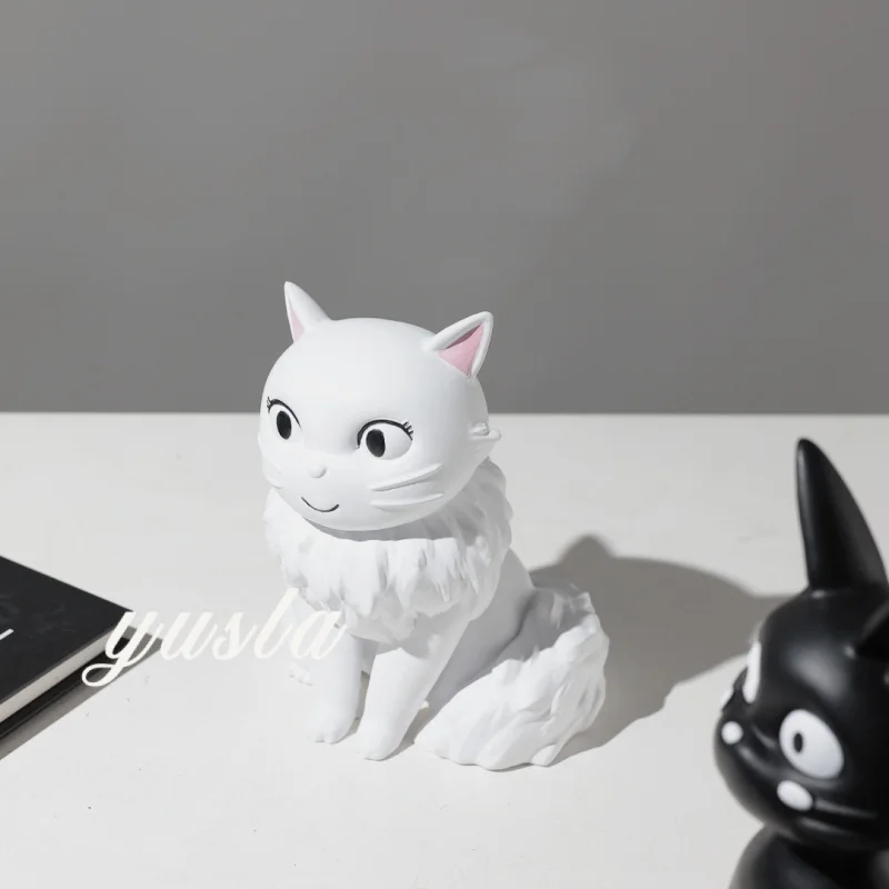 Simple modern cartoon cute cat children's room decoration, model home living room TV cabinet