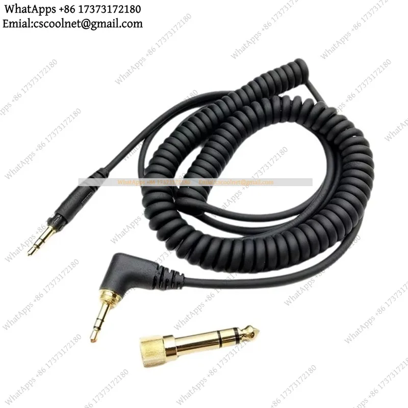 JS02 NEW Spring Headphone Cable for EAH-DJ1200 Headset Replacement Cord with 3.5mm 6.35mm Jack Audio Accessory