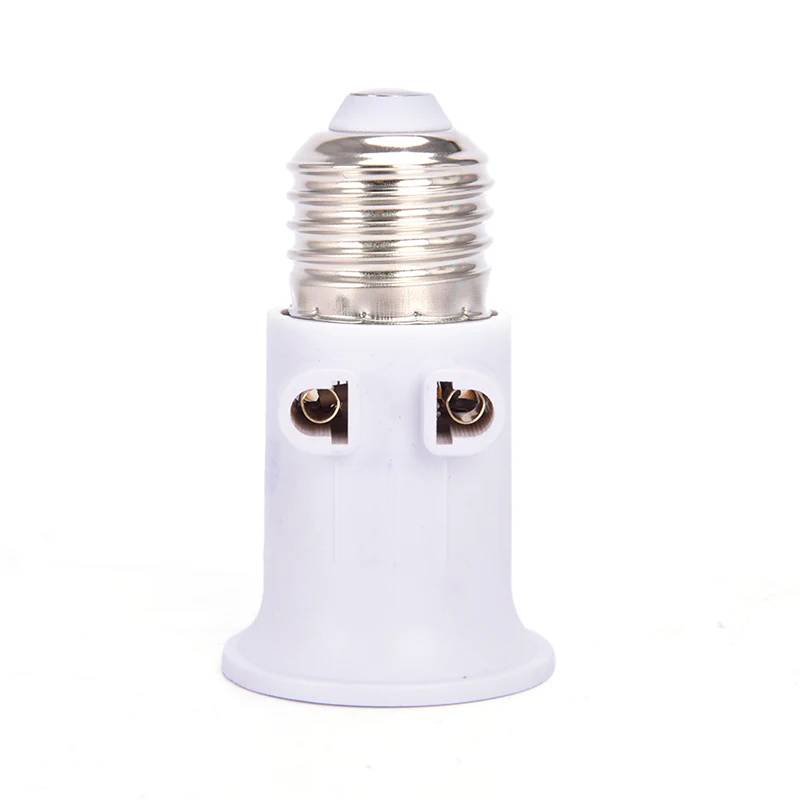 PBT Fireproof 100-240V 4A Eu Plug Connector E27 Bulb Adapter Lamp Holder Base Socket Conversion With EU Plug