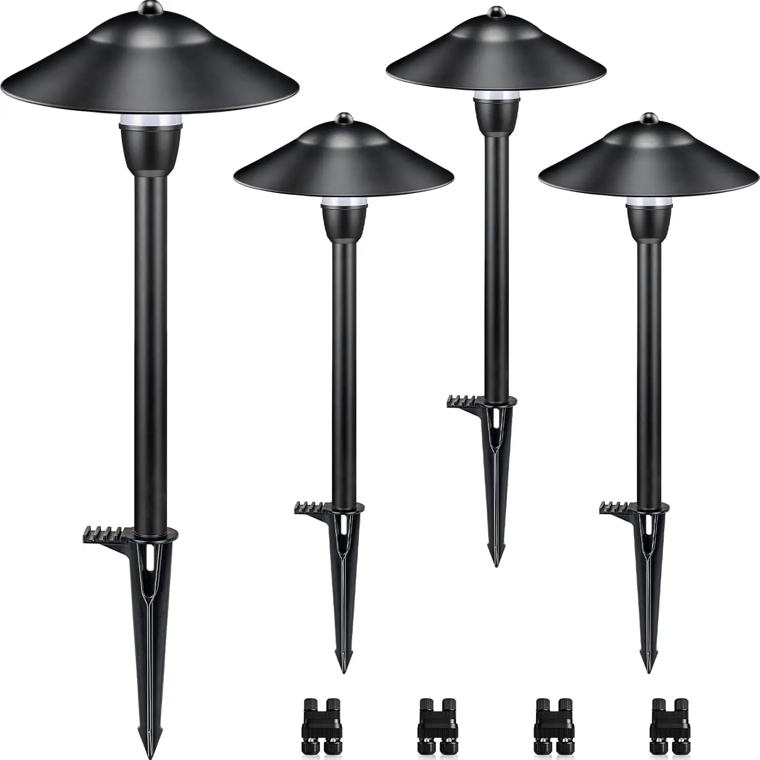 

Low Voltage Pathway Lights 3W 12-24V 3000K Landscape Lighting Cast-Aluminum Waterproof for Yard Walkway Garden ETL Listed 4 Pack