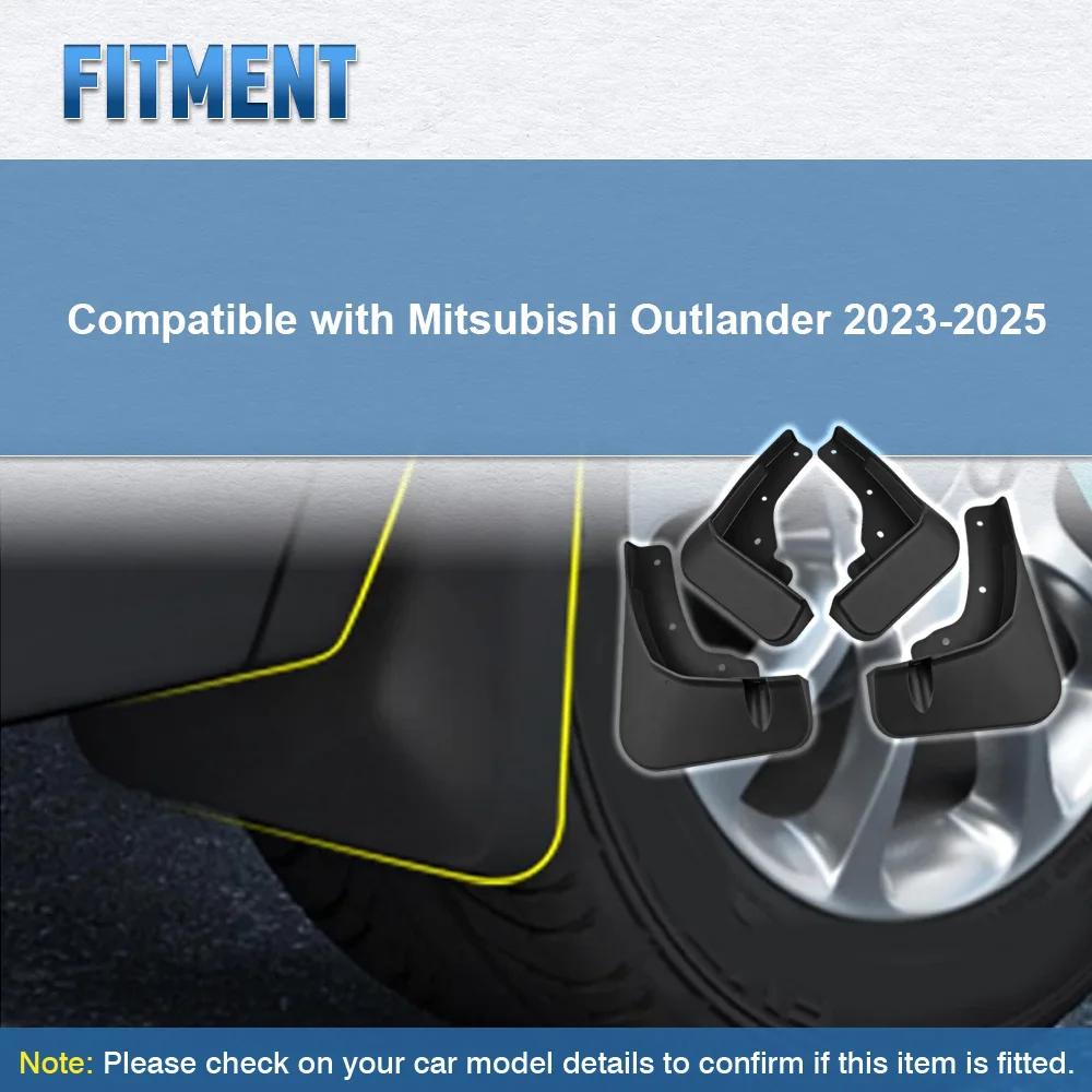 

Car Mud Flaps Splash Guard Mudguards For Mitsubishi Outlander 2023 2024 2025 Front Rear Fender Auto Styline Accessories