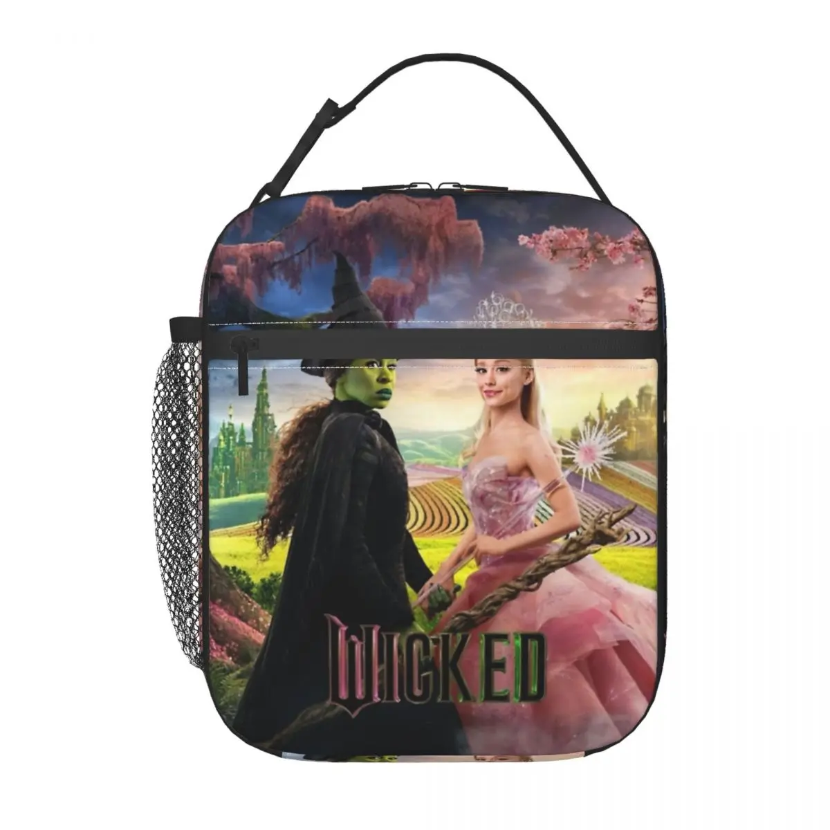 Wicked Movie Glinda And Elphaba Insulated Lunch Bags Picnic Musical Film Storage Food Box Reusable Thermal Cooler Bento Box