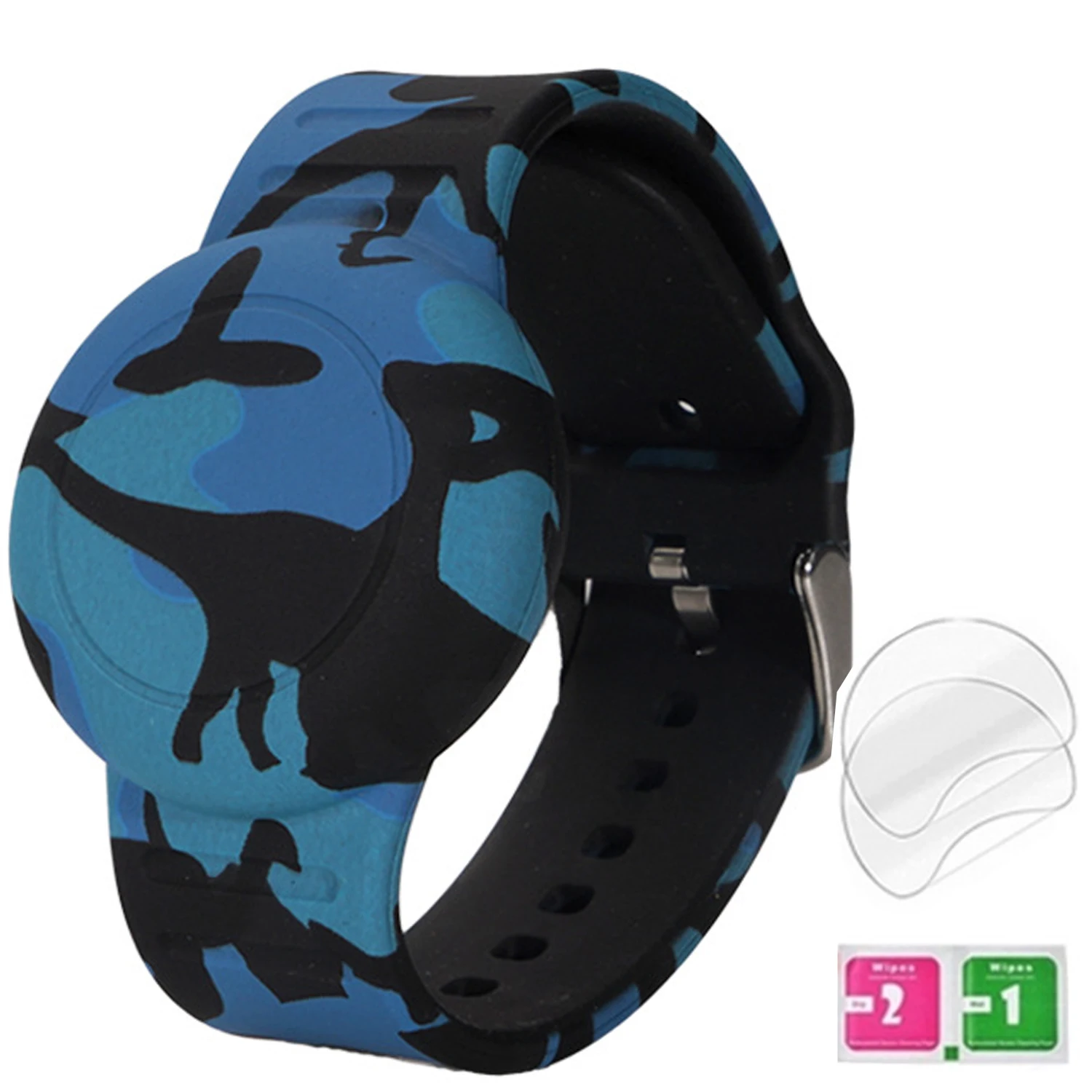 AirTag-Armband für Kinder, Wasserdichter Niedlicher Cartoon-AirTag-Halter für Kinder mit Vollständigem Schutzdesign und Verstecktem Silikon-Armband