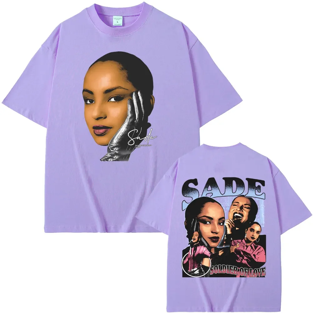 الرجال والنساء جندي الحب الحفل طباعة الرسم تي شيرت ، ذكر الهيب هوب خمر الزى ، عارضة المتضخم القمصان ، المغني ساد #5