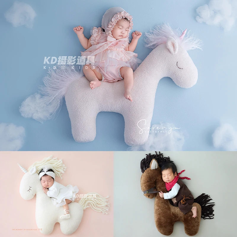

1pc 60cm*40cm Fantastic Unicorn Plush Toy Newborn Photography Prop Cute Stuffed Posing Shoot Toys Children Birthday Gift Pillow