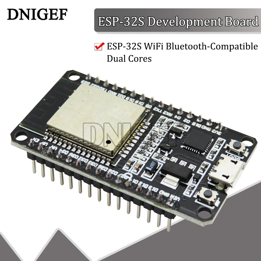 1PCS ESP32 DEV- Board ESP-32 ESP-32S WiFi Bluetooth-Compatible Dual Cores CPU MCU Board CP2104 IOT For LuaNode NodeMcu