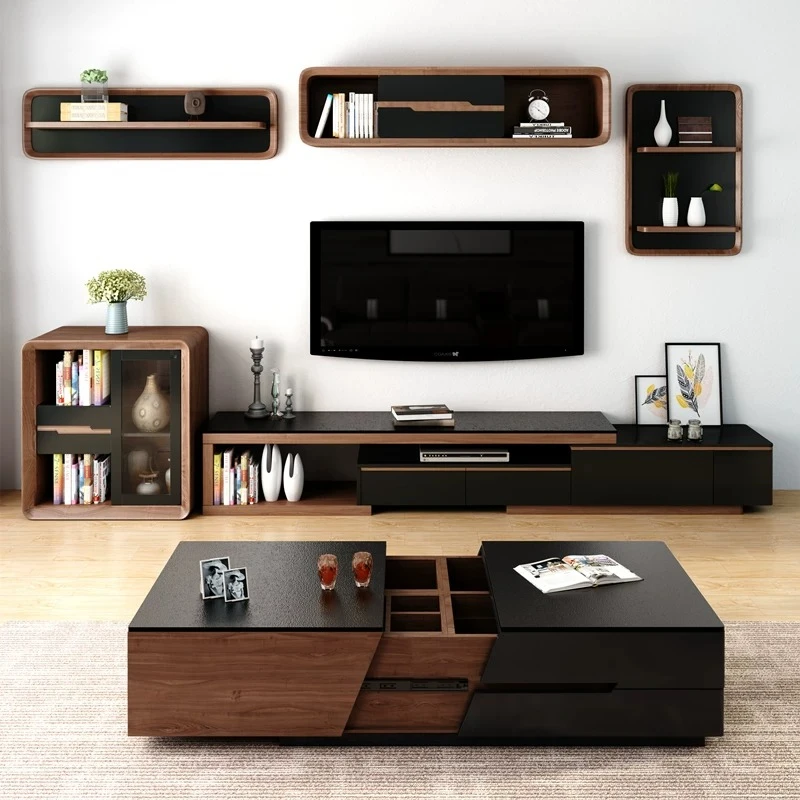 Extensible French Coffee Tables Lateral Sectional Wall Storage Coffee Tables Black Classic Tavolino Da Salotto Furniture Room