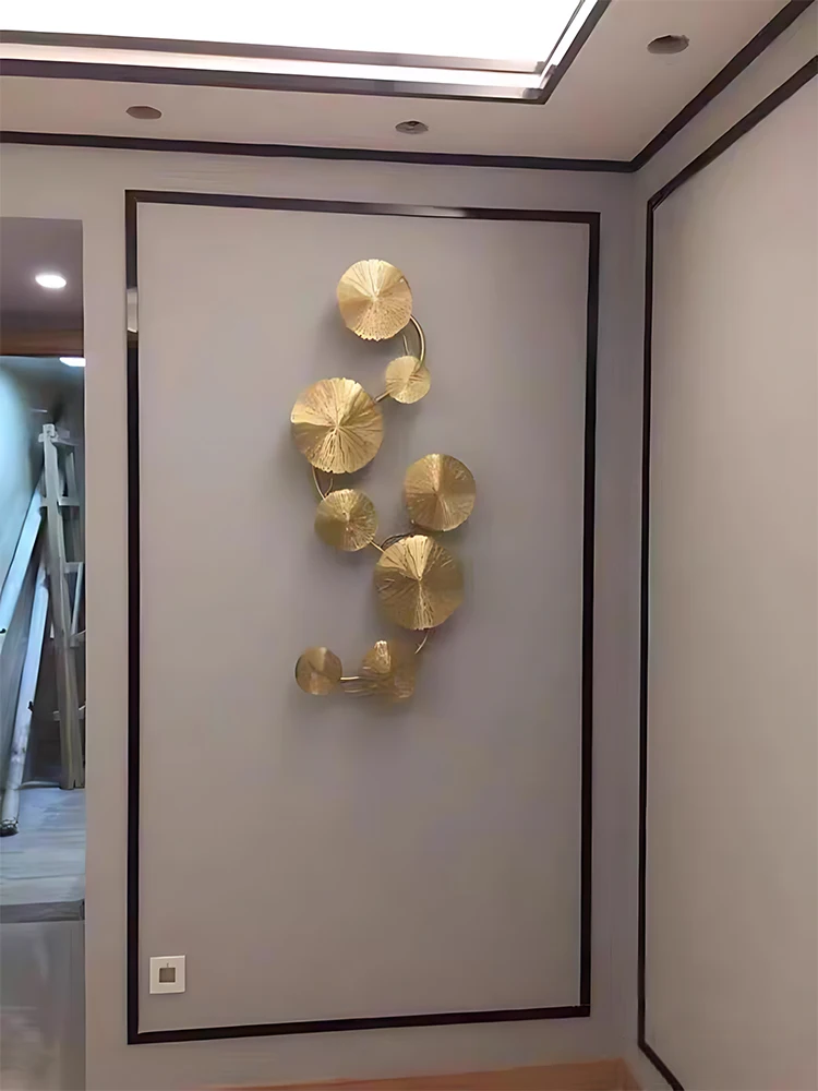 

Nordic Modern LED Wall Lamp Living Room Bedroom Bedside Dining Room Golden Lotus Leaf Interior Wall Art Decorative Lamp