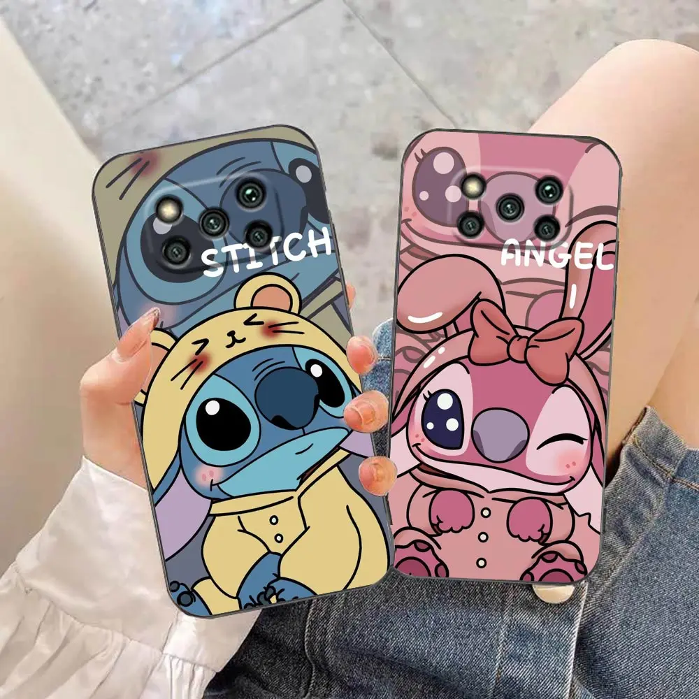 L-Lilo S-Stitch And A-Angel Phone Case For Xiaomi Note 10 Poco X5 M5 M4 F5 F4 X4 X3 M3 F3 GT Black Shark 5 Mix 3 2S 4 Funda Case