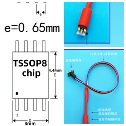 1szt TSSop8 chip do pobierania nagrywanie pisania sonda sprężynowa igła flash eeprom kabel palnika chipów