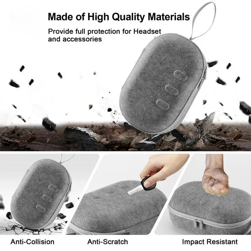 메타 및 오큘러스 퀘스트 2 용 VR 보관 가방, 여행 운반 케이스, 헤드셋 컨트롤러, 하드 휴대용 보호 상자, 퀘스트 2 액세서리