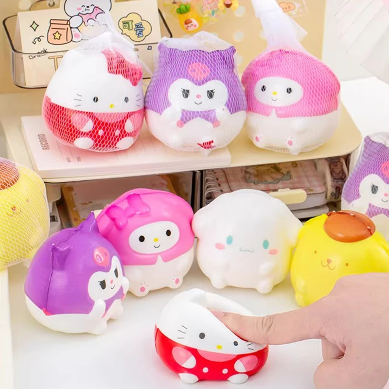 

Мягкие игрушки-сквиши Hello Kitty и Kuromi: милые, медленно восстанавливающие форму, антистрессовые сенсорные игрушки для снятия тревоги, мультяшные аниме-игрушки