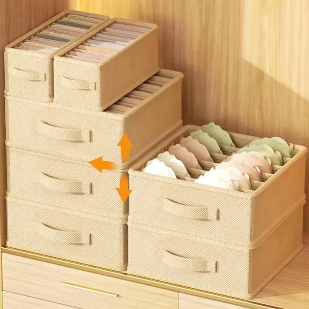 Simple Home Underwear Socks Storage Organiser Compartment Fabric Storage God Drawer Underwear Storage Box Cosas Para El Hogar