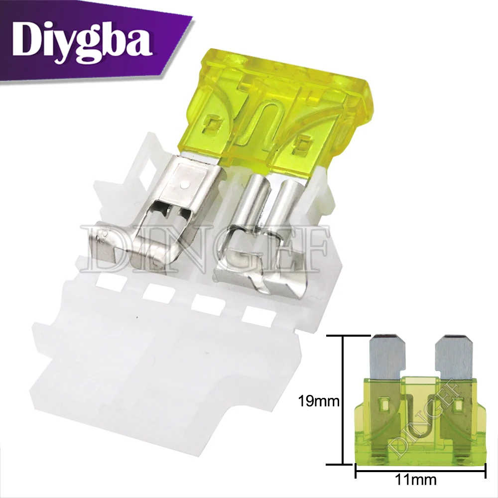 5Set Medium Auto Fuse Holder With Car Boat Truck ATC ATO Blade Fuse 1A 2A 3A 4A 5A 7.5A 10A 15A 20A 25A 30A 35A 40A DIYGBA