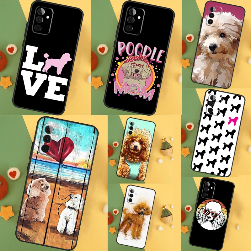 Cute Cartoon Poodle For Samsung Galaxy A13 A23 A33 A53 A15 A25 A35 A55 A51 A71 A12 A32 A52 A14 A34 A54 Case