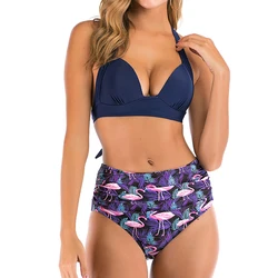 Plus Size Bikinis 2026 Push Up Swimsuit Women Halter Swimwear Female High Waist Bathing Swimming Suit Bathers Mayo Biquine XXL