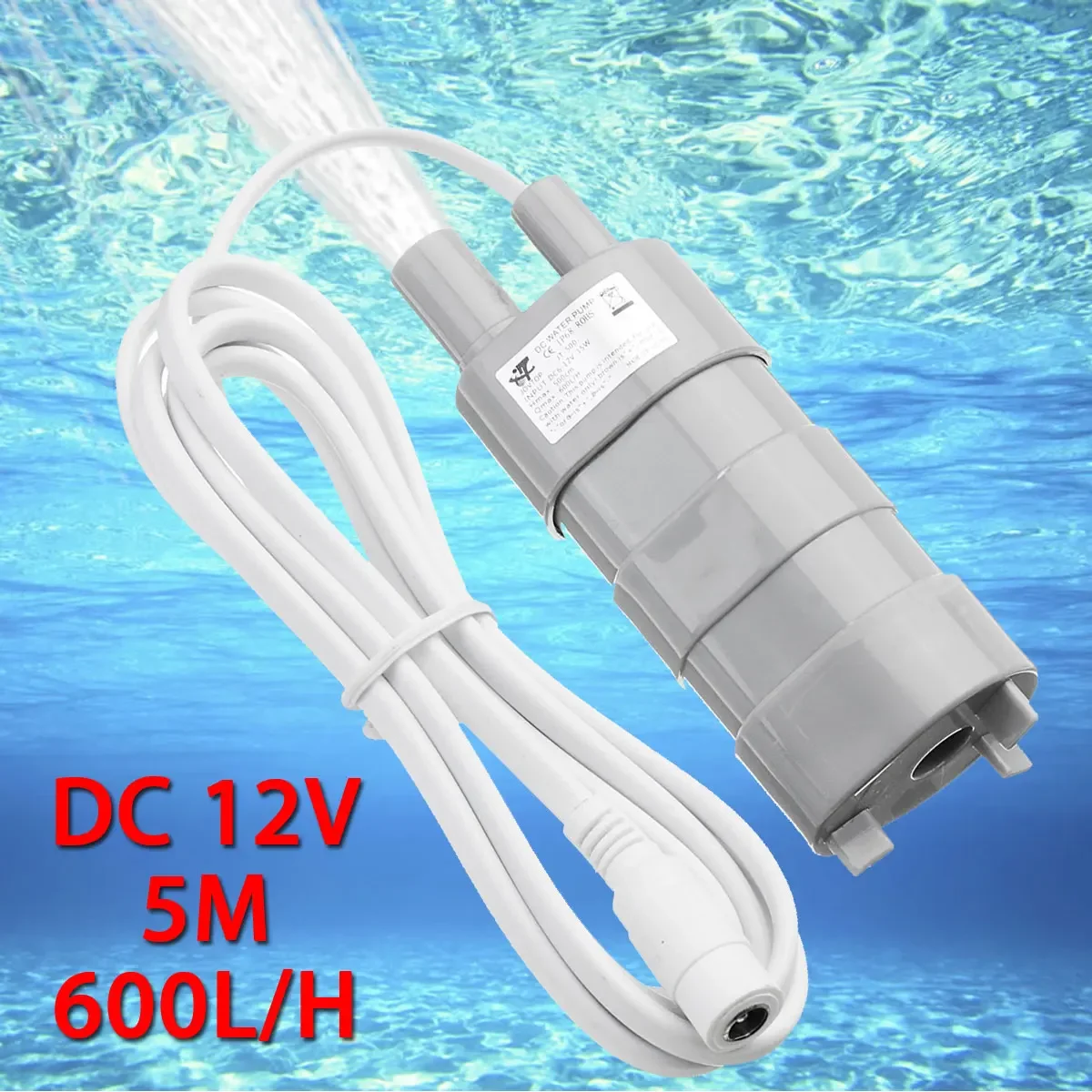 

12V 5mHigh 600-1000L/H Lift DC Submersible Water Pumps Fish Tank Brushless Booster Pump Pond Aquarium Submersible Pump Well Pump