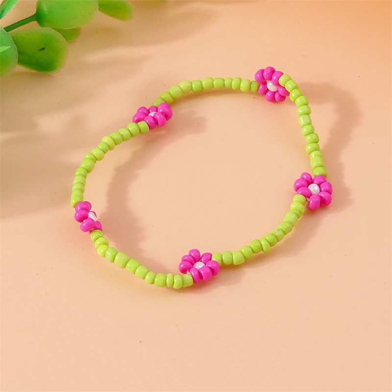 Böhmisches handgefertigtes Armband mit bunten Perlen für Damen, süßes Blumen-Perlenarmband, Party-Schmuck, Geschenke für Mädchen – Detail 6