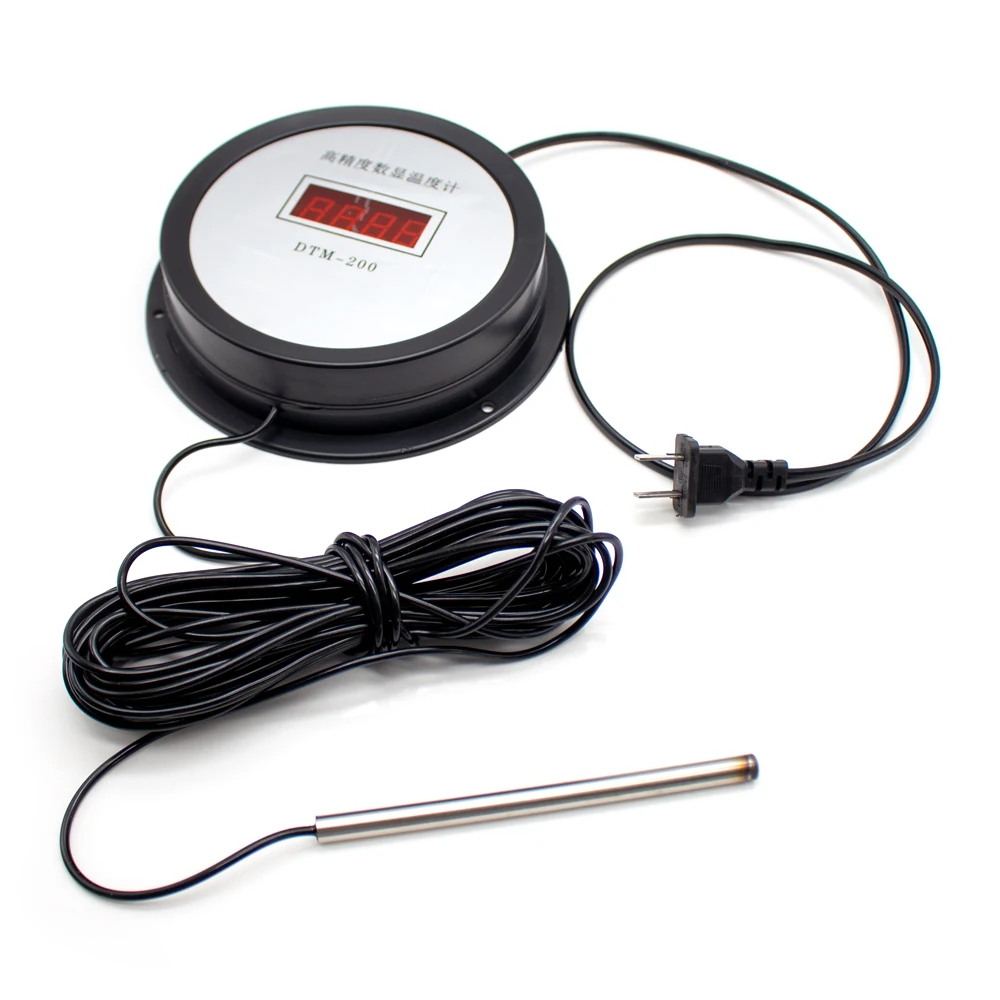 220V High-Temperature Industrial Water Boiler Digital Thermometer 10M Wire With G3/4 Pipe Thread 304 Stainless Steel Probe