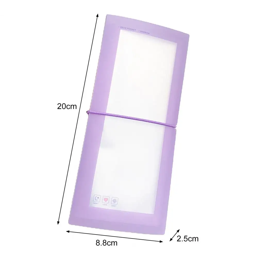 สติกเกอร์เนื้อด้านโปร่งแสงที่มีความจุหนังสือเก็บสติกเกอร์ภายในตัวจัดระเบียบอัลบั้มรูปถุงคลุมกระเป๋าฟิล์มบัตรรูปภาพเคสอัลบั้ม