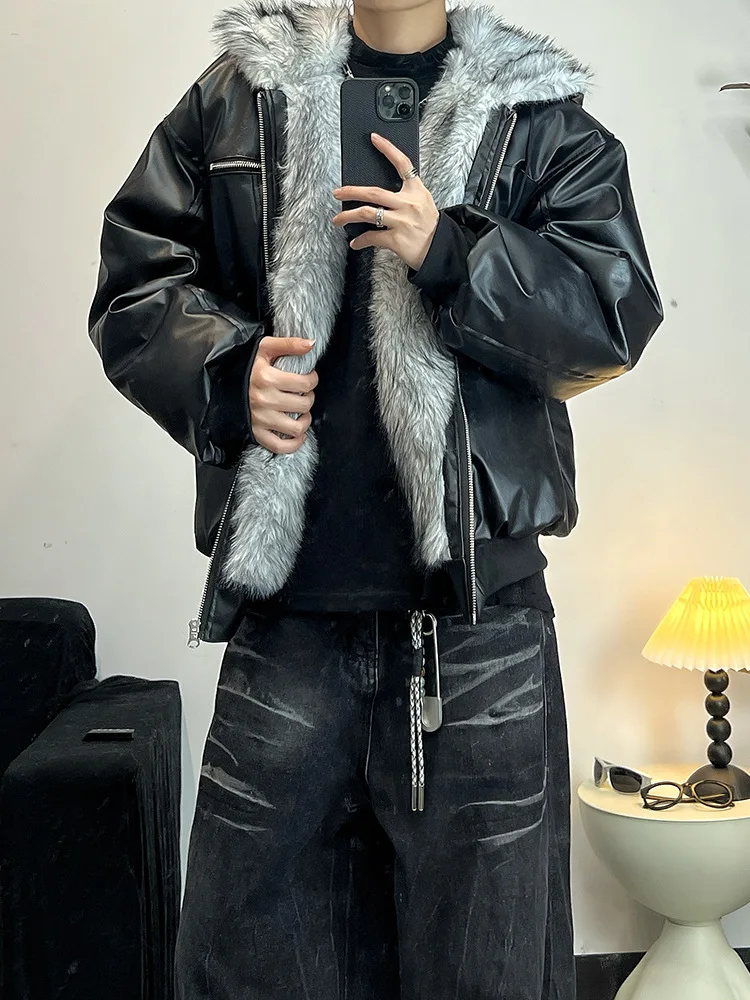 

Fur Collar Jacket Man Sheepskin Regular Flight Academy Aviator Padded Linings Authentic Autumn Tactical Downtown Outerwear Bar