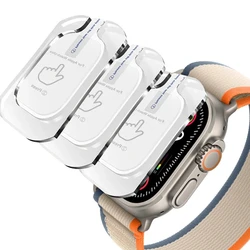 Apple Watch用スクリーンプロテクターキット,強化ガラスフィルム,取り付けが簡単,hd,iwatchウルトラ2, 49mm, 5個