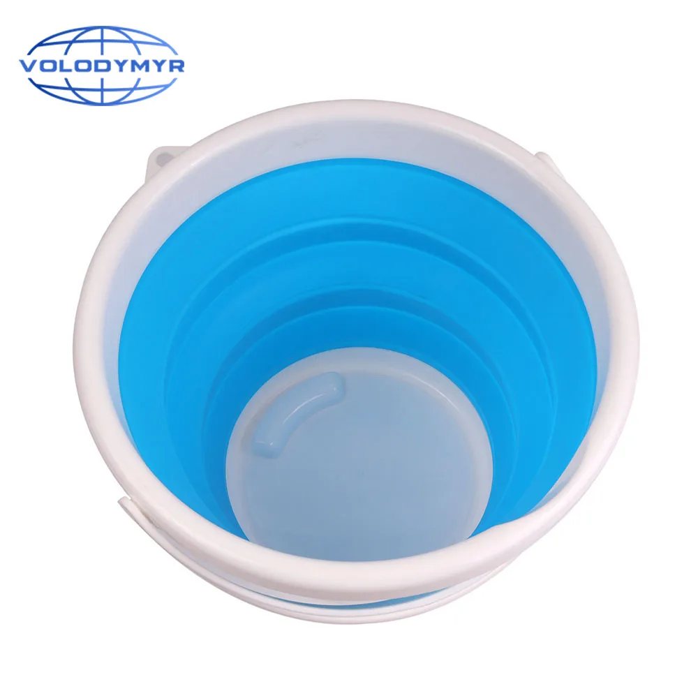 Volodymyr Car Wash Bucket Plastic Folding 10L for Car Cleaning Detailing Clean Detail Auto Fishing Washing