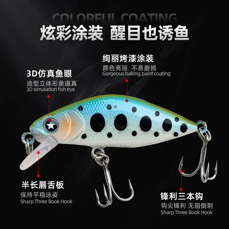 Mini Sinking Minnow Fishing Lures 50mm 4.3g Jerkbait Bass Pike Carkbait Wobblers Swimbait  Hard Bait