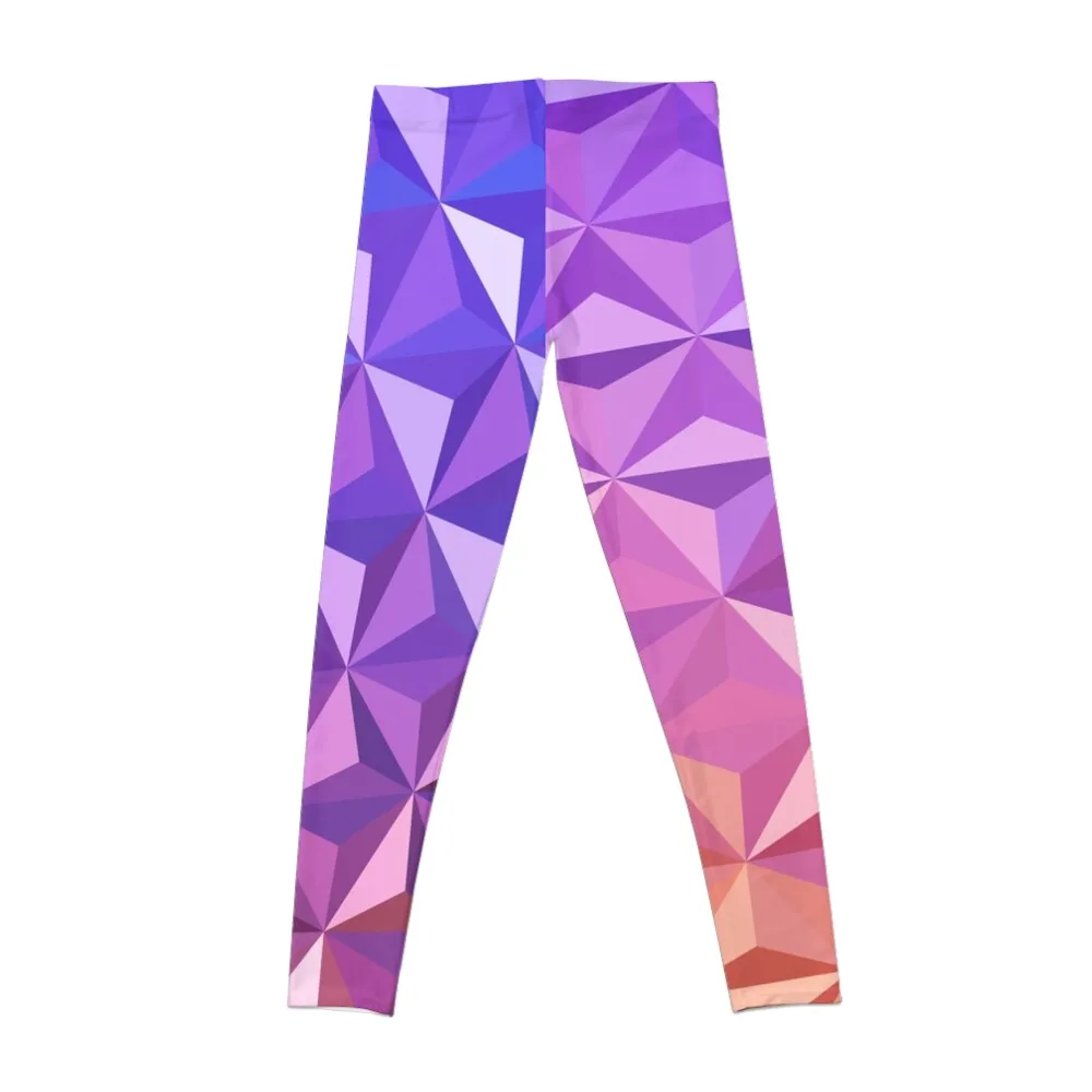 Lage Poly Ruimteschip Aarde (Zonsondergang) Leggings Sport Voor Broeken Damesleggings