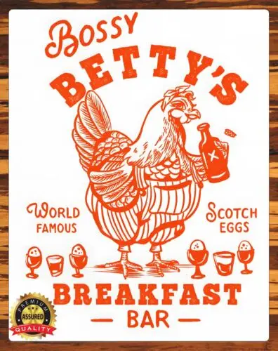 Bossy Betty's Breakfast Bar - Vintage - Metal Sign