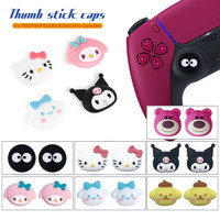 2pcs Cartoon Thumb Stick Grip Cap For Sony PS5 PS4 PS3 XBOX Switch Pro Controller Joystick Soft Silicone Cover Protector Case