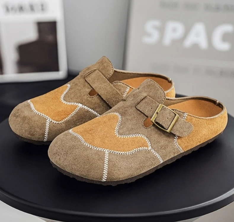 Neue Jugendliche Weichsohlige Lässige Ein-Fuß-Lazy-Schuhe für Herren, Baotou-Herren-Hausschuhe für den Außenbereich – Detail 6