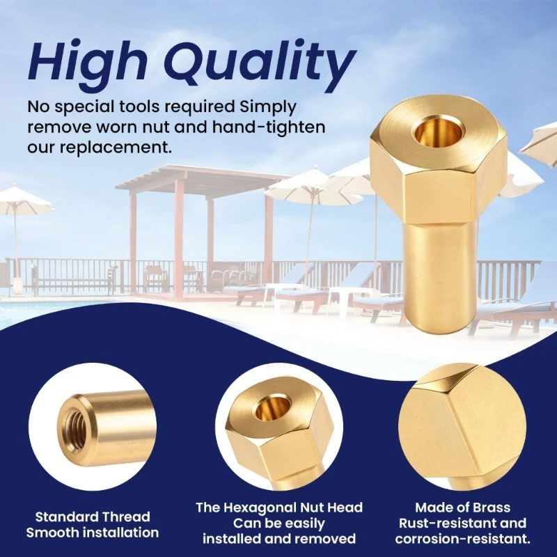 Heavy Duty Brasses Replacement Nut Square Filter Parts For 194997 And 190003 Tension Clamps Components D2RD