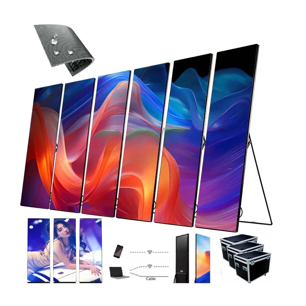 New Arrivals P2.5 poster led display floor standing screens portable smart screen portable screen With Favorable Price