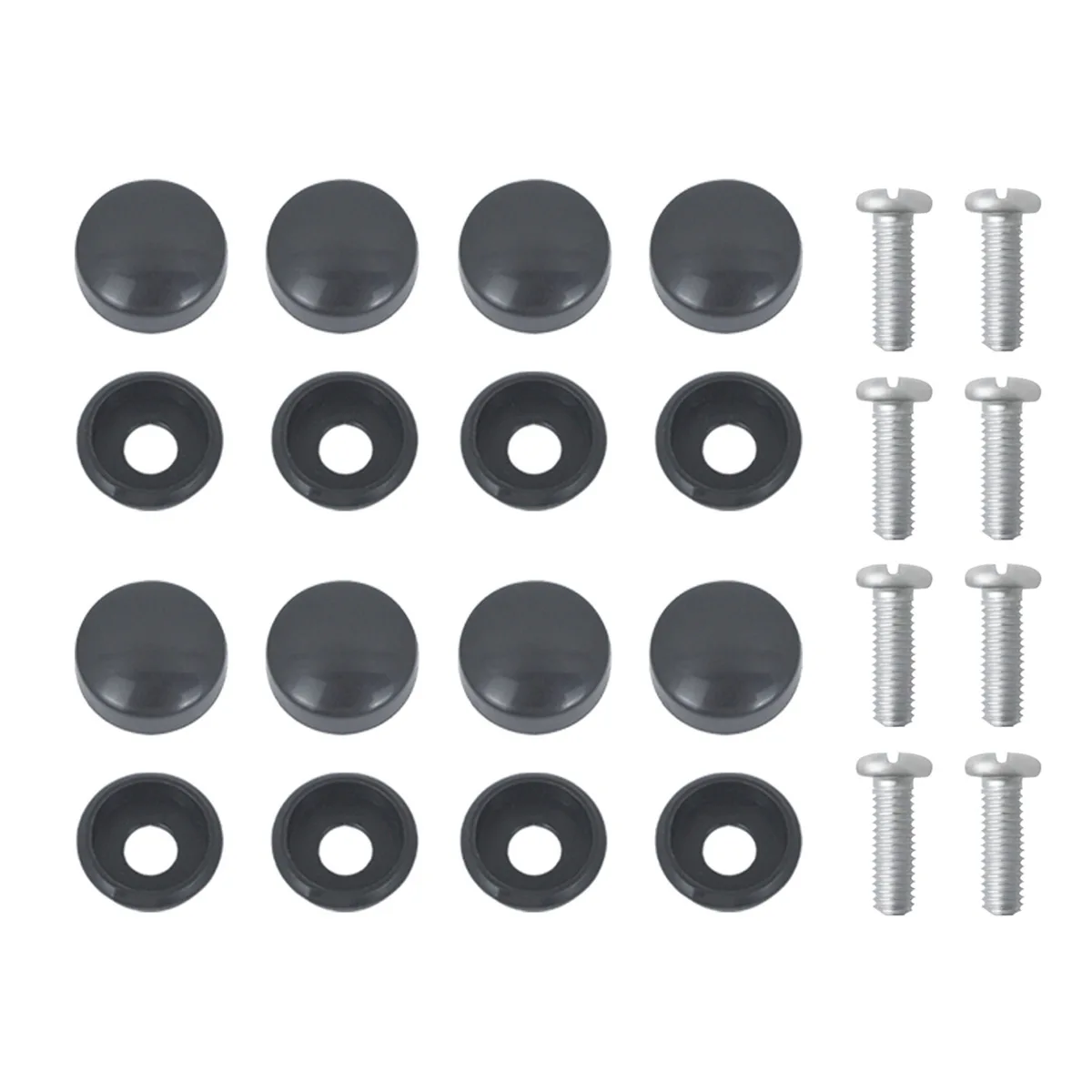 License Plate Bracket Compatible with For American Vehicles with Full Screw Set for Cars Trucks and Motorcycles Black Silver