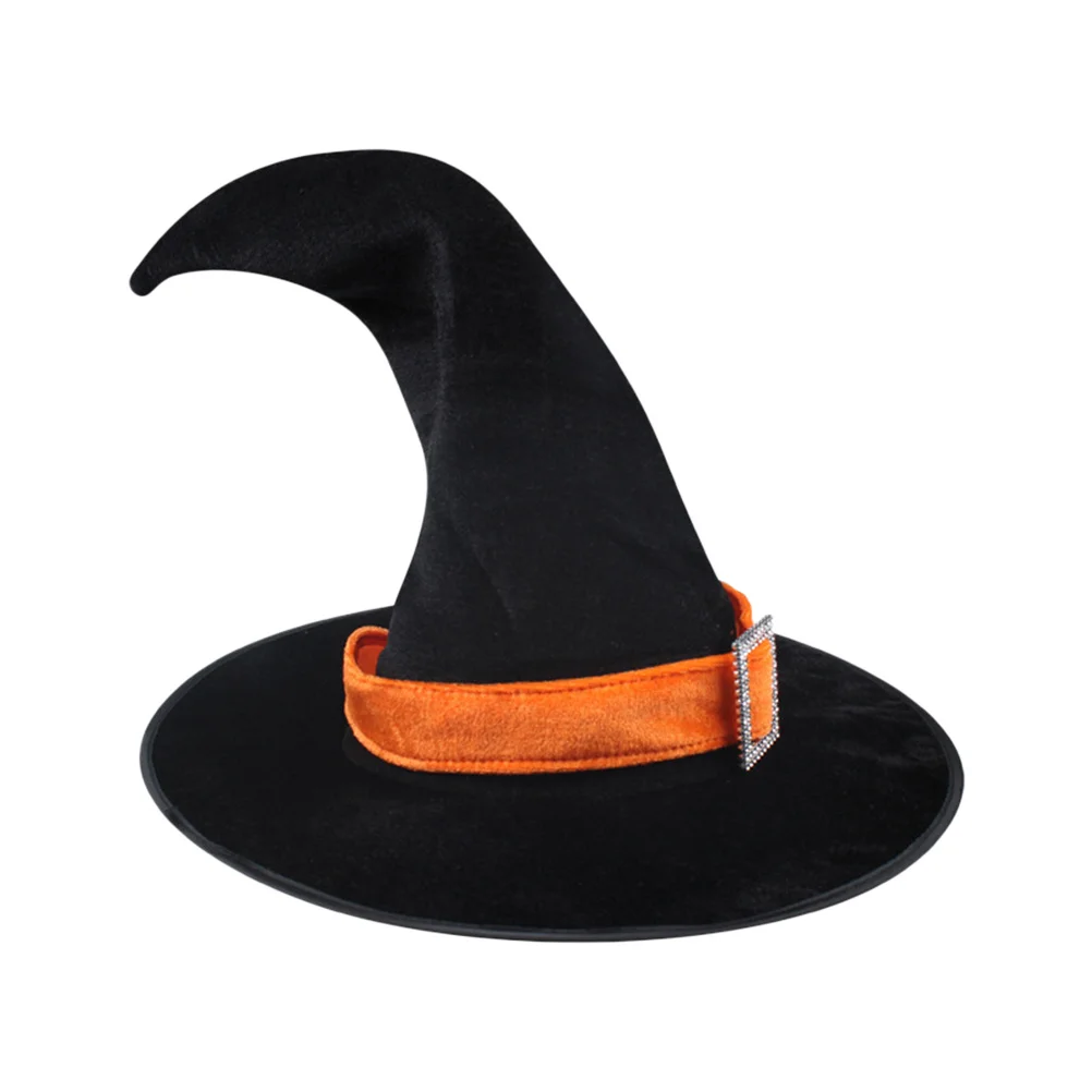 

Cartoon Witch Hat Non-Woven Curved Halloween Performance Party Dress Up Lightweight Festival Masquerade Prop Witch Hat
