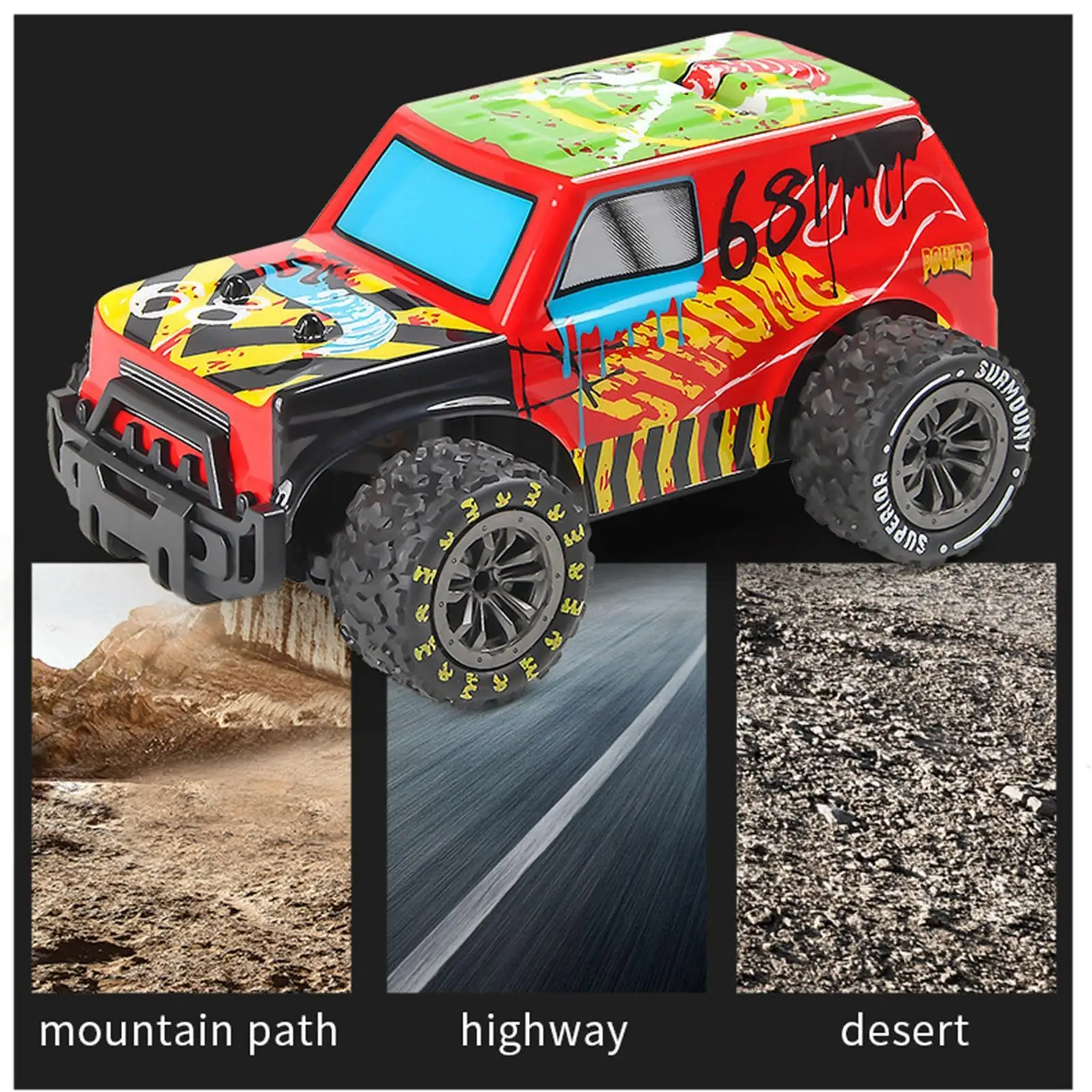 

Remote Control Car 4WD 2.4G with Light RC Rock Crawler for Boys Adults Kids