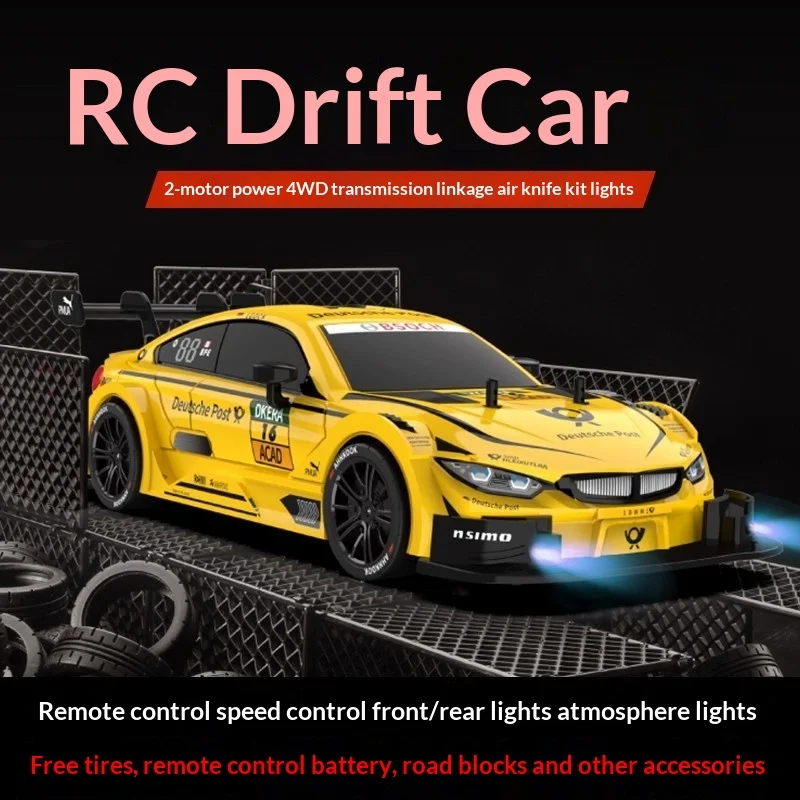 New Hot Selling 1:20 Remote Control Car Four-Wheel Drive Drift Rc Entry-Level Professional Racing Cool Lights Boy Gift Toy