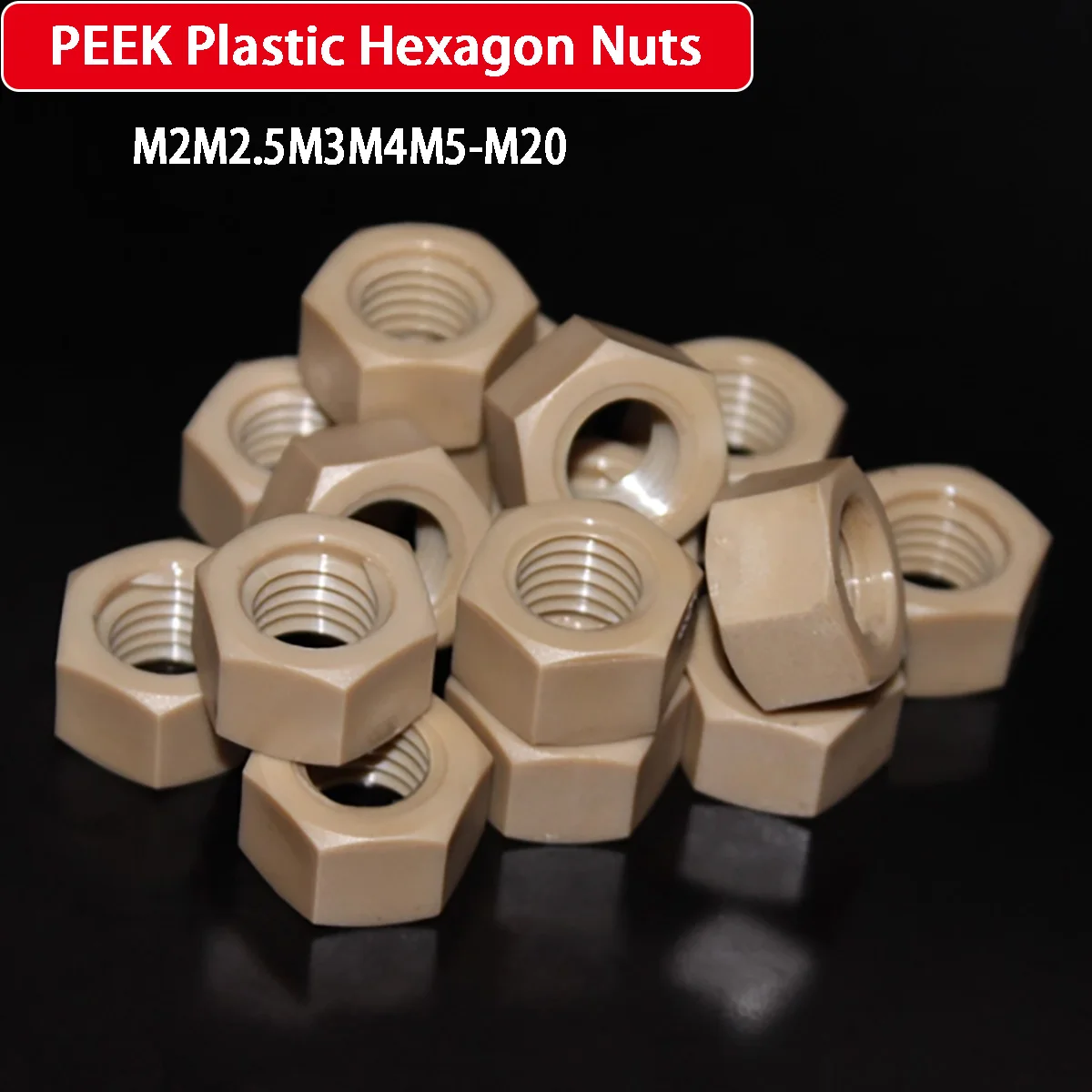PEEK Plastic Phillips Pan Head Screws - High Temperature Resistant Insulation Bolts M1.6/M2/M2.5/M3/M4/M5/M6/M8/M10