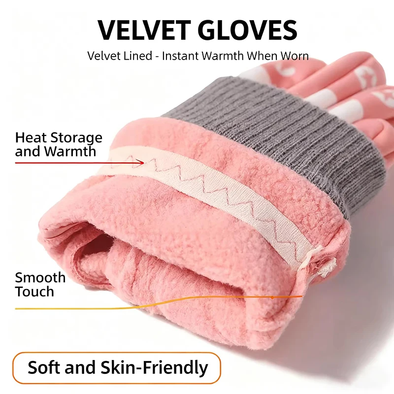 야외 스키 사이클링 어린이용 장갑 유니섹스 방수 방풍 스케이트보드 밸런스 사이클링 스포츠 올 핑거 글러브