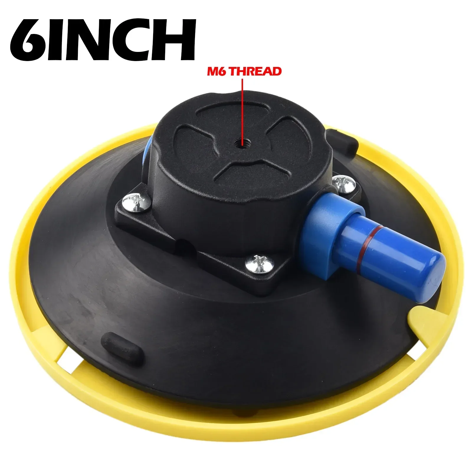 Imagem -02 - Polegada Ventosas a Vácuo Base de Montagem Bomba Mão Vidro Otário Ferramentas Reparo Automóvel Ferramenta Alumínio Ferragem m6 m8 1pc