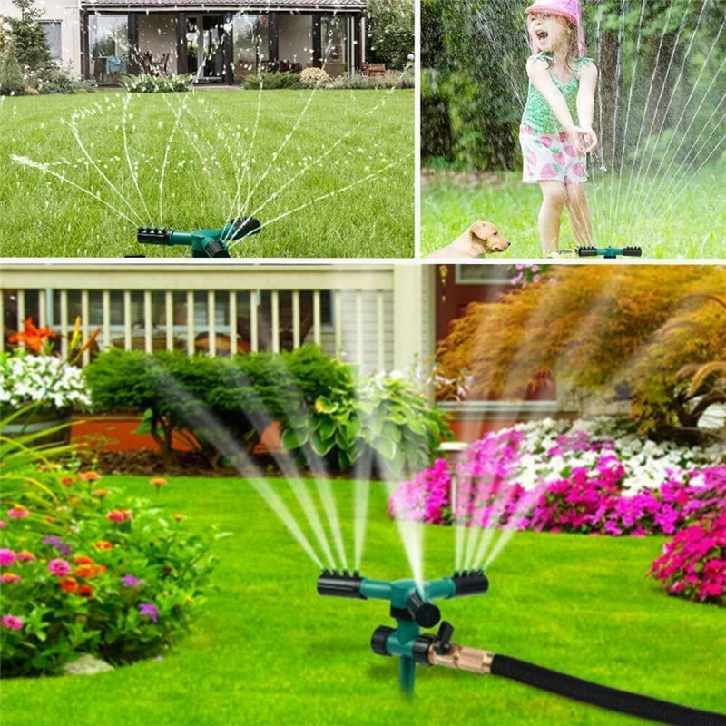 360° Rotating Lawn Ground Insert Automatic Sprink Water Watering Sprinkler Sprayer Lawn Garden Sprinkling Irrigation Gardening