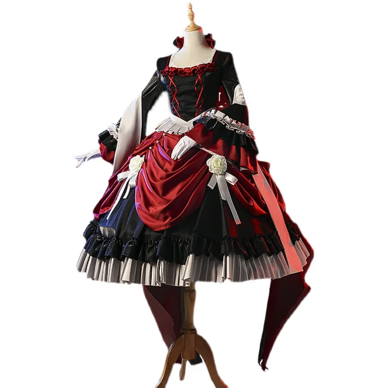 Game Identity V Cosplay Costumes Survivor Bloody Queen Mary Cosplay Costume Original Red Long Dresses Red Lady Ball Gown Suit