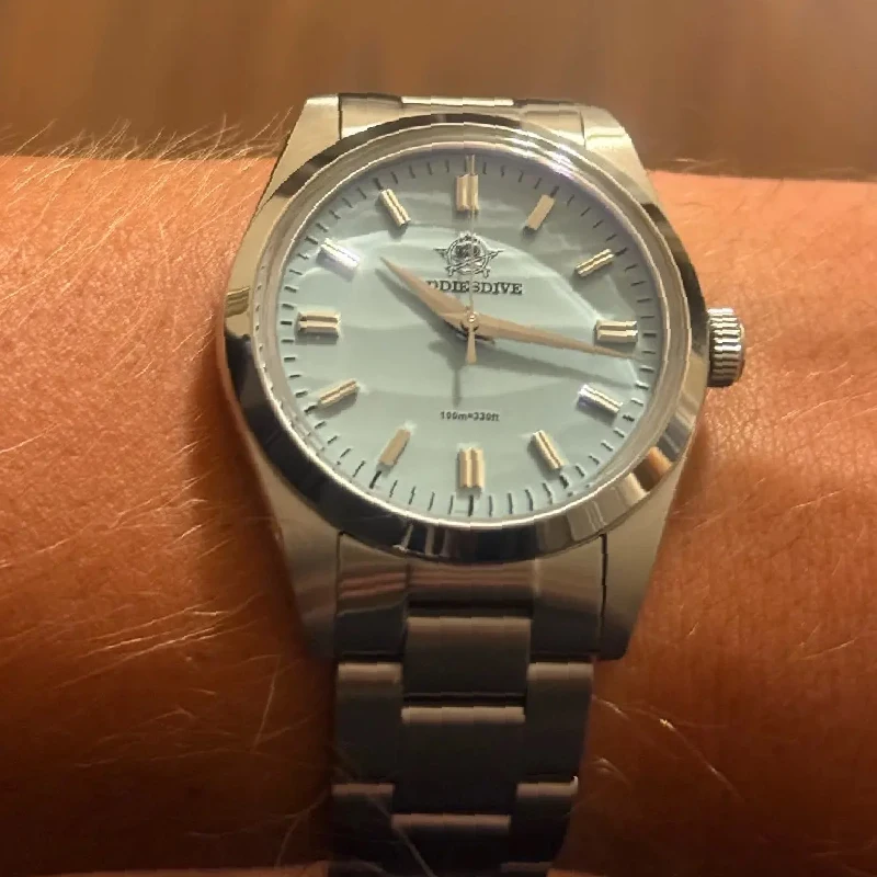

Мужские кварцевые часы ADDIESDIVE, топ-бренд, простые, из нержавеющей стали, с купольным стеклом, водонепроницаемость 100 м, для дайвинга, AD2030 Reloj Hombre