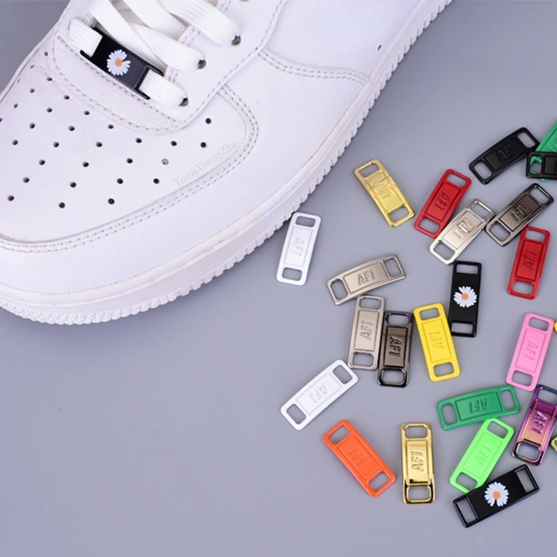 2022 New Color Matching Shoelace Buckle Metal AF1 Accessories Metal Lace Lock DIY Sneaker Kit Metal Lace Air Force One Buckle