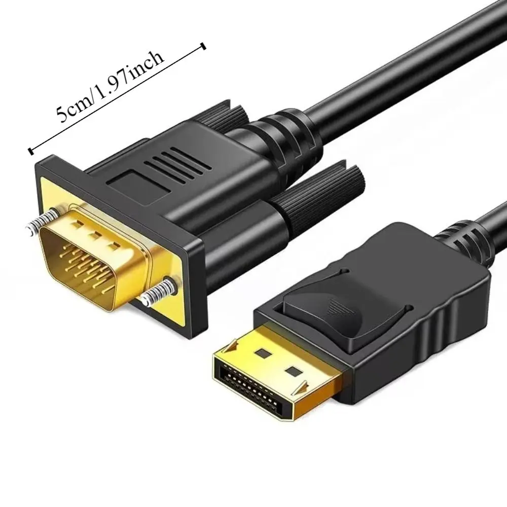 Aansluiten van DP NAAR VGA-kabel Verlengkabel Man-man DisplayPort naar VGA-adapter 1080P DP naar DVI Conversie HD-videokabel