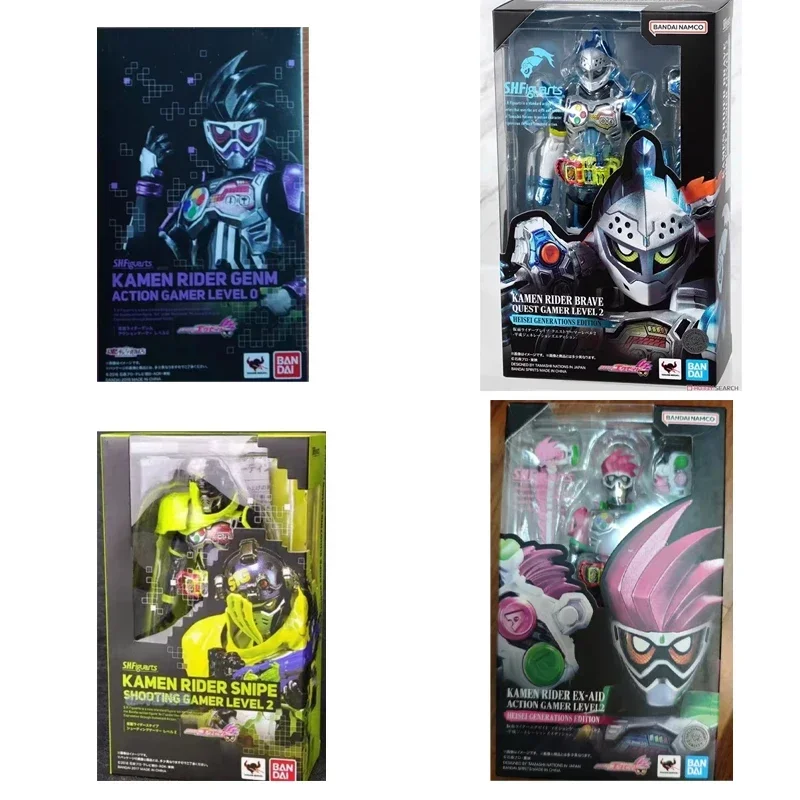بانداي الأصلي SHF كامين رايدر Exaid Genm SNIPE EX-AID EXAID شجاع أنيمي نموذج لجسم جمع لعبة هدية