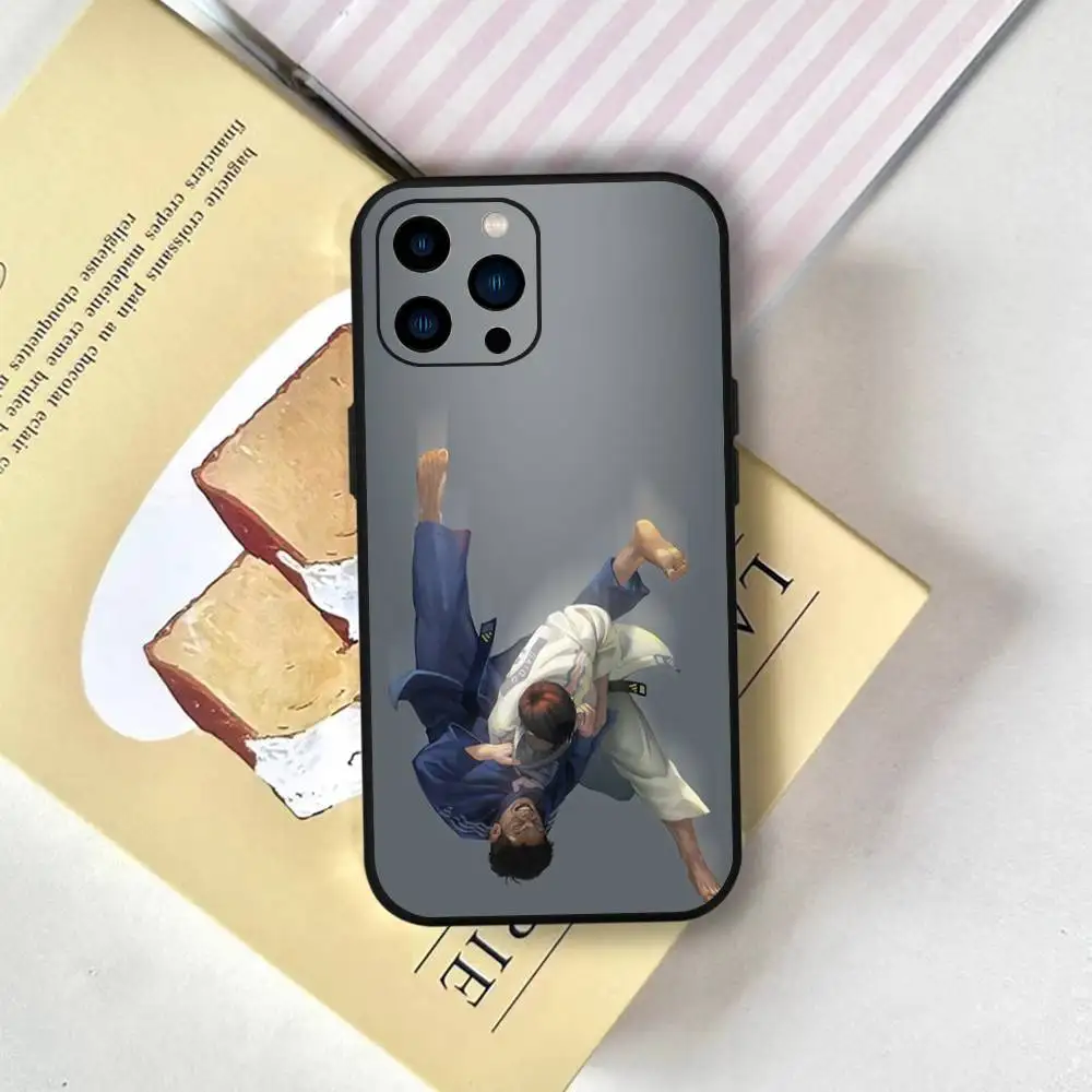 1pc Jujitsu Judo Phone Case Black Silicone Soft Shell For IPhone 17 16 15 14 13 12 11 Air Pro Max Plus