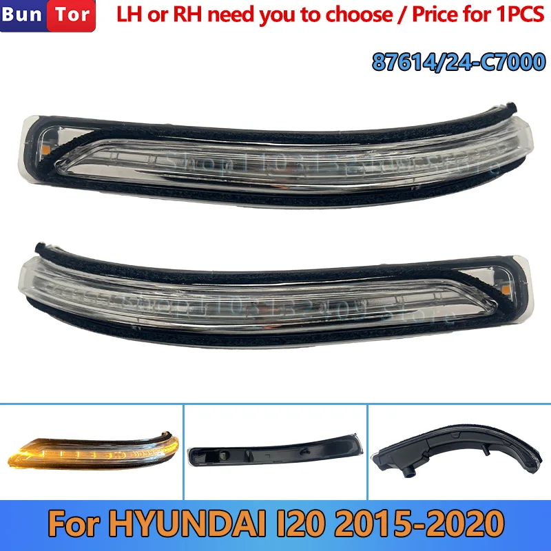

LH or RH For HYUNDAI i20 Side Mirror Indicator Lamp 2015 2016 2017 2018 2019 2020#87614/24-C7000 Wing Mirror Lights Turn Signal
